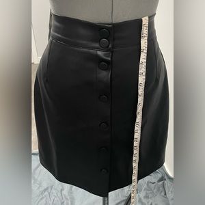 Size 8 faux leather H&M high waited black skirt